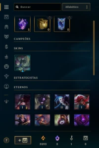 conta mono khazix atual master ex grao mestre com todas skin - League of Legends LOL