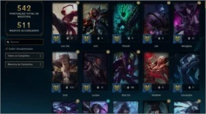 Conta 490 gold, platina na passada e dimond na retrasada. - League of Legends LOL