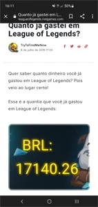 Conta de lol top de linha - League of Legends