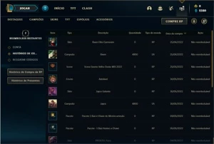 Conta Unranked com 15 Champs e 9 Skins (1 Ultimate) - League of Legends LOL