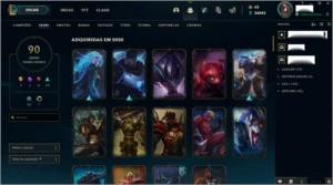 Conta de LOL|Platina 4|level 255|36.000 EA|90 skin-2ultimat - League of Legends