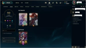 Conta de LOL|Platina 4|level 255|36.000 EA|90 skin-2ultimat - League of Legends