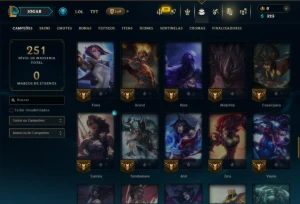 Prata 3 com 85 Champs e 6 Skins - League of Legends LOL