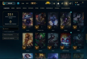 Prata 3 com 85 Champs e 6 Skins - League of Legends LOL