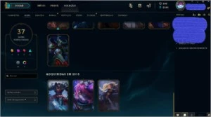 Conta nível 51 com 92 champs e 37 skins - League of Legends LOL