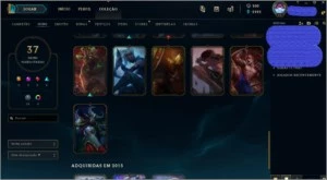 Conta nível 51 com 92 champs e 37 skins - League of Legends LOL