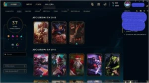 Conta nível 51 com 92 champs e 37 skins - League of Legends LOL
