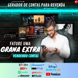 Gerador de Contas Streaming para Revenda - Serviços Digitais