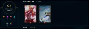 Conta League Gold 1 - Skins vitoriosas - League of Legends LOL