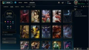 Conta League of Legends 599 skins LOL