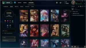 Conta League of Legends 599 skins LOL