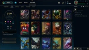 Conta League of Legends 599 skins LOL