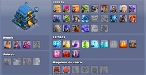 CONTA CLASH OF CLANS CV 12