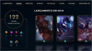 Conta League of Legends (122 skins, 142 campeões) Unranked LOL