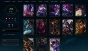 CONTA GOLD 4 - 90 SKINS - 143 CAMPEOES - League of Legends LOL