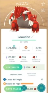 Groudon Pokémon Go - (Leia a Descrição) Lendário PC 2100+