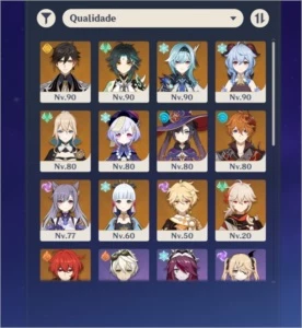 GENSHIN IMPACT - AR 56 - 15 5* ESTRELAS + ARMAS 5*