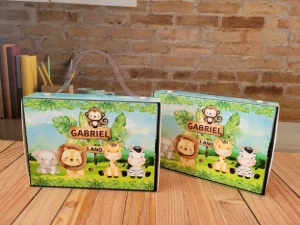 Kit Colorir e Modelar Safari com Caixinha Maleta - Artesanato e Personalizados
