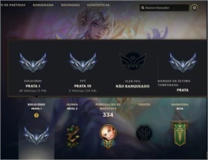 Conta League of Legends, PRATA 1, muitas skins e runas LOL