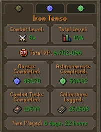 Conta Ironman Osrs Não Está Linkada A Nenhuma Conta Jagex