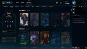 215 SKINS,D4 SOLO/DUO E FLEX,CONTEM E-MAIL,CONTA DESDE O N.A - League of Legends LOL