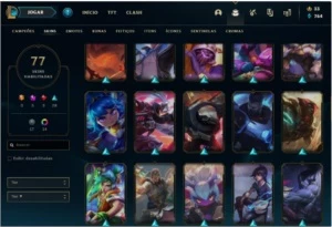 Conta Platina 4 com 77 skins +4 Prestigios - League of Legends LOL