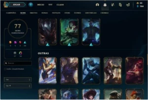 Conta Platina 4 com 77 skins +4 Prestigios - League of Legends LOL