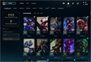 Conta PLAT I Borda Diamond LVL 206 - League of Legends LOL