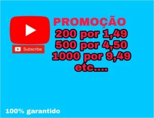 100 inscritos no YouTube ( barato e com qualidade ) - Redes Sociais