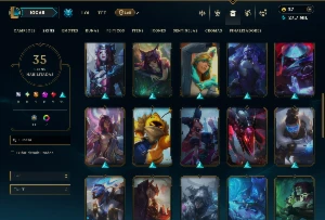 Bronze 2 com 120 Champs e 35 Skins ( Mais de 250 Jogos ) - League of Legends LOL