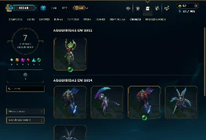 Bronze 2 com 120 Champs e 35 Skins ( Mais de 250 Jogos ) - League of Legends LOL