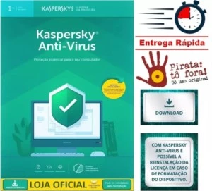 Kaspersky Anti-Virus 1 Ano / 1 PC 30% de DESCONTO - Softwares e Licenças
