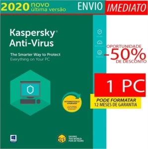 Kaspersky Anti-Virus 1 Ano / 1 PC 30% de DESCONTO - Softwares e Licenças
