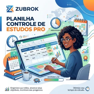 Planilha Controle de Estudos Pro + COMPLETO - Planilhas e Dashboards