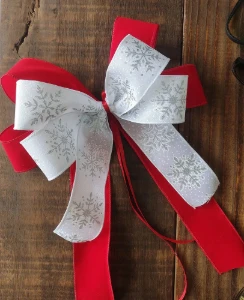 Laço para ponteira de Árvore de Natal - Artesanato e Personalizados