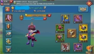 Conta Lords Mobile 230M, T4, 300D de Acc, Pacto 4, 270k Gem