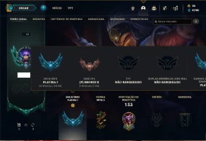 Conta Platina 1 com 50 Champs e 14 Skins ( 6 Vitoriosas ) - League of Legends LOL