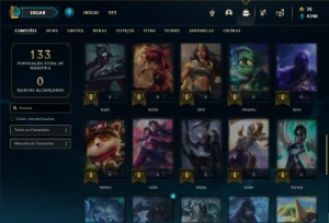 Conta Platina 1 com 50 Champs e 14 Skins ( 6 Vitoriosas ) - League of Legends LOL