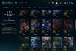 Conta Platina 1 com 50 Champs e 14 Skins ( 6 Vitoriosas ) - League of Legends LOL