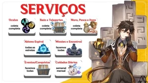 FARM-MATERIALS - CHESTS - OCULUS - ABISMO - EVENTOS - QUESTS - Genshin Impact
