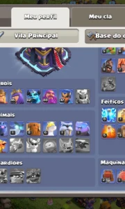 Conta COC CV 15, bem upada, preço pra levar logo. - Clash of Clans