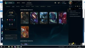 Conta 108 skins ouro II +100 champs - League of Legends LOL