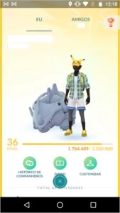 Conta Pokemón Go LVL 36 Time Amarelo - Pokémon
