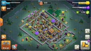 Centro De Vila 12 Full, Liga Titã 1, 11000 Gemas - Clash of Clans