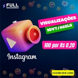 100 Visualizações Igtv/Reel PROMOÇÃO POR TEMPO LIMITADO!!!🔥 - Redes Sociais