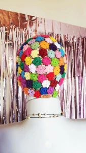 Touca Feminina de Crochê Florida - Artesanato e Personalizados