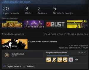 Conta CSGO Global Elite - 15 Anos Steam - Counter Strike