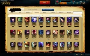 Conta Platina 1 no league of legends LOL