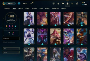 Ferro 2 com 115 Champs e 108 Skins ( MAIN SUP / ADC ) - League of Legends LOL