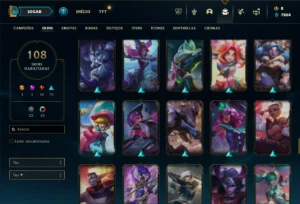 Ferro 2 com 115 Champs e 108 Skins ( MAIN SUP / ADC ) - League of Legends LOL